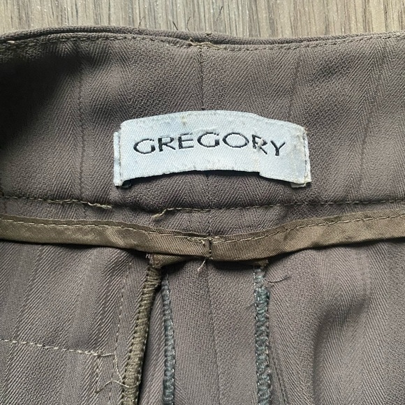 Gregory Brown Pinstripe Trousers - Picture 3 of 4